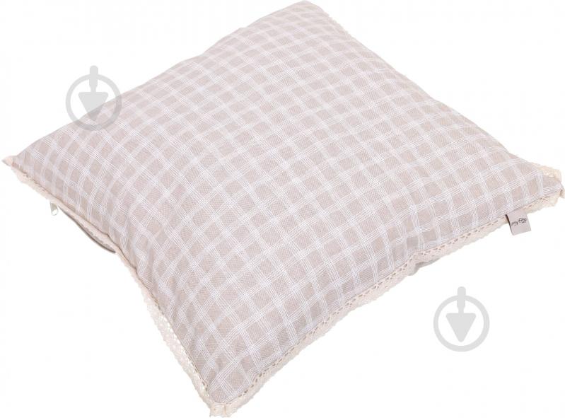 Подушка декоративная Шале Клетка 45x45 см розовый в клетку La Nuit - фото 3 Подушка декоративная Шале Клетка 45x45 см розовый в клетку La Nuit - фото 3