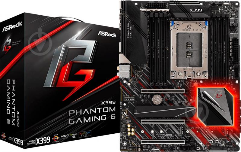 Материнська плата ASRock X399_PHANTOM_GAMING_6 (Socket TR4, AMD X399, ATX) - фото 1