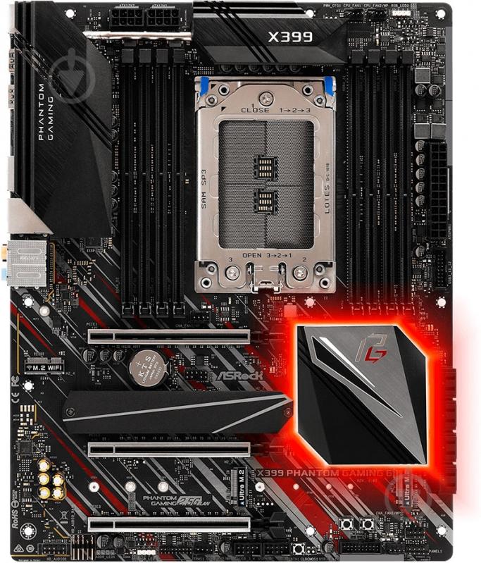 Материнська плата ASRock X399_PHANTOM_GAMING_6 (Socket TR4, AMD X399, ATX) - фото 2