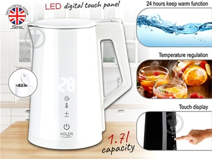 Електрочайник Adler AD1345W - фото 9 Електрочайник Adler AD1345W - фото 9