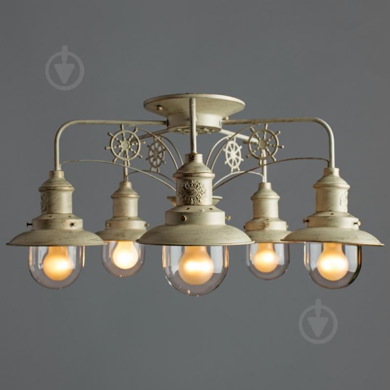 Люстра потолочная Arte Lamp A4524PL-5WG SAILOR 5x60 Вт E27 белый - фото 1