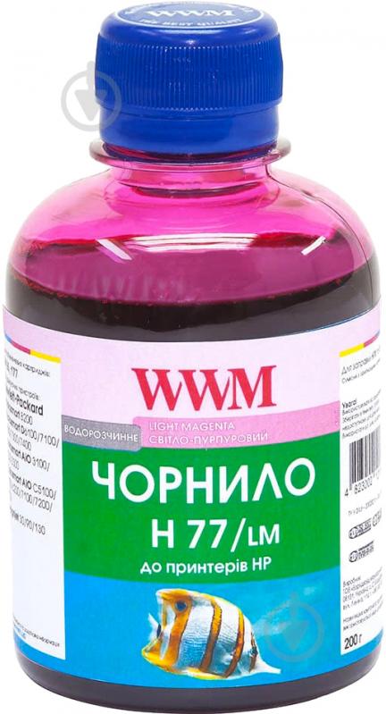 Чорнило WWM HP №177 85 200 г (H77/LM) light magenta - фото 1