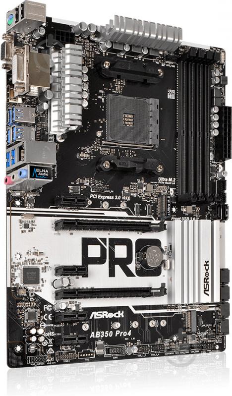 Материнська плата ASRock AB350 PRO4 (Socket AM4, AMD B350, ATX) - фото 4