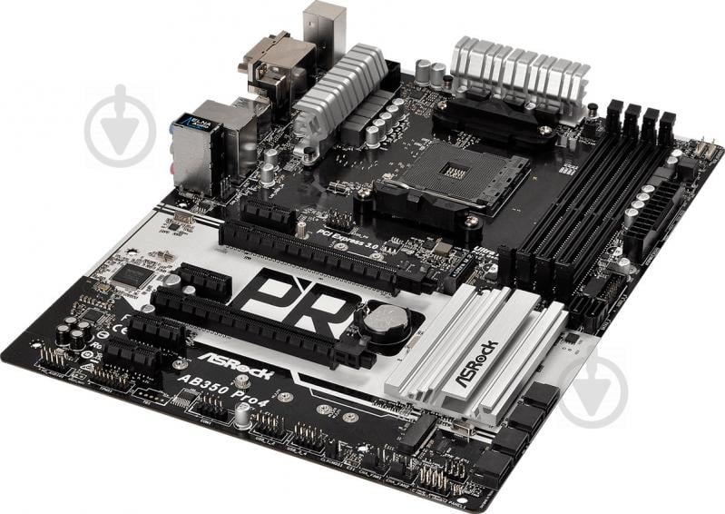 Материнська плата ASRock AB350 PRO4 (Socket AM4, AMD B350, ATX) - фото 3