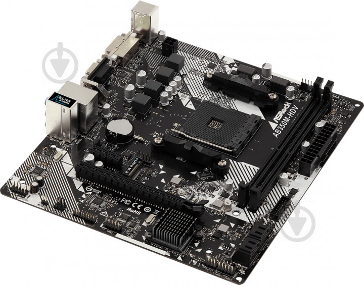 Материнська плата ASRock AB350M-HDV R4.0 (Socket AM4, AMD B350, mirco ATX) - фото 4