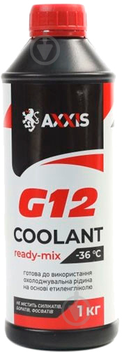 Антифриз Axxis AX-P999-G12R RDM1 Сoolant Ready-Mix — 36°C 1 кг красный - фото 1