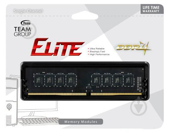 Оперативная память Team DDR4 SDRAM 4 GB (1x4GB) 2133 MHz (TED44G2133C1501) ELITE - фото 3