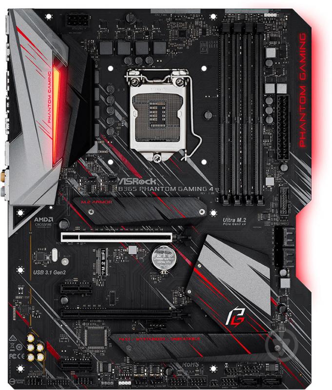 Материнская плата ASRock B365_PHANTOM_GAMING_4 (Socket 1151, Intel B365, mirco ATX) - фото 2