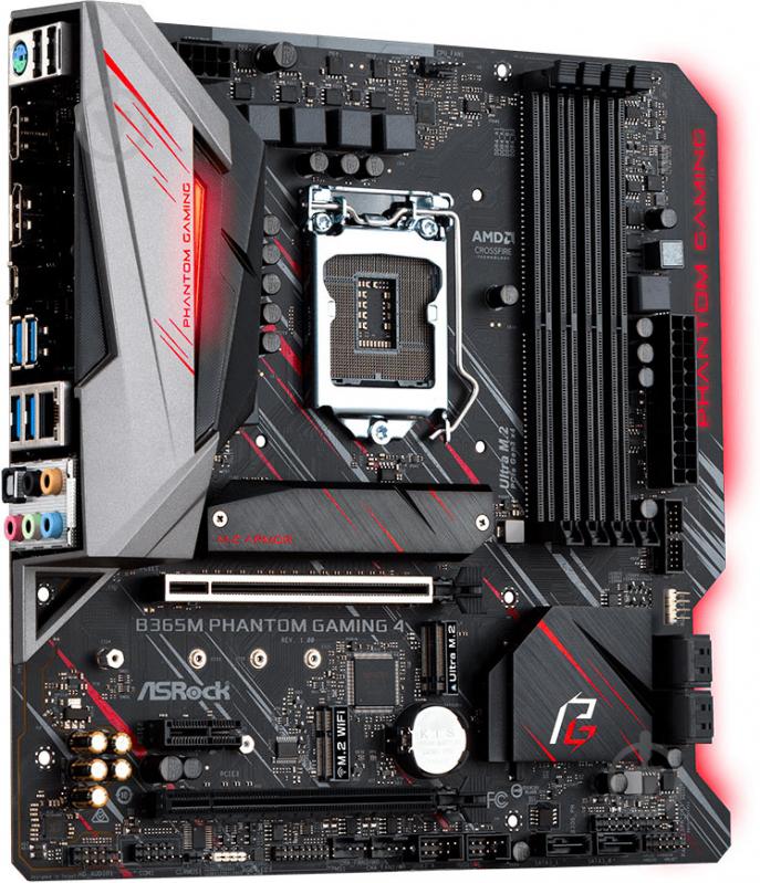 Материнська плата ASRock B365M_PHANTOM_GAMING_4 (Socket 1151, Intel B365, mirco ATX) - фото 4