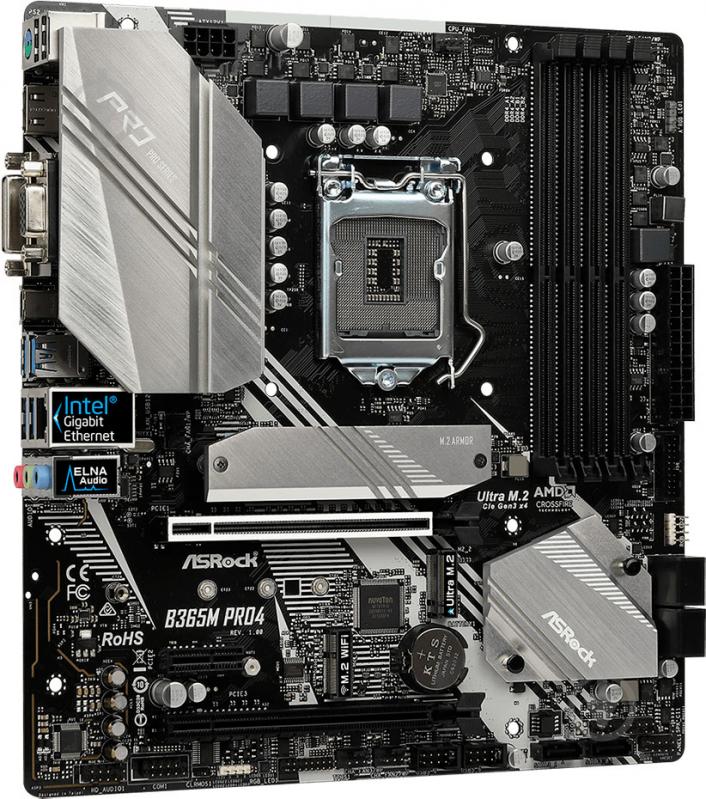 Материнская плата ASRock B365M PRO4 (Socket 1151, Intel B365, mirco ATX) - фото 3