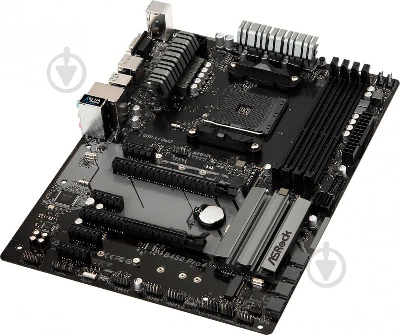 Материнська плата ASRock B450_PRO4 (Socket AM4, AMD B450, mirco ATX) - фото 3