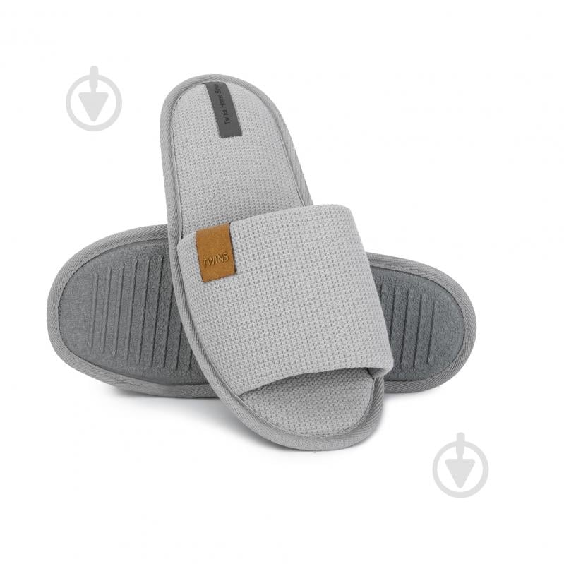 Тапки домашние Twins HS-VL вафельные 14184 р.42/43 серый - фото 2