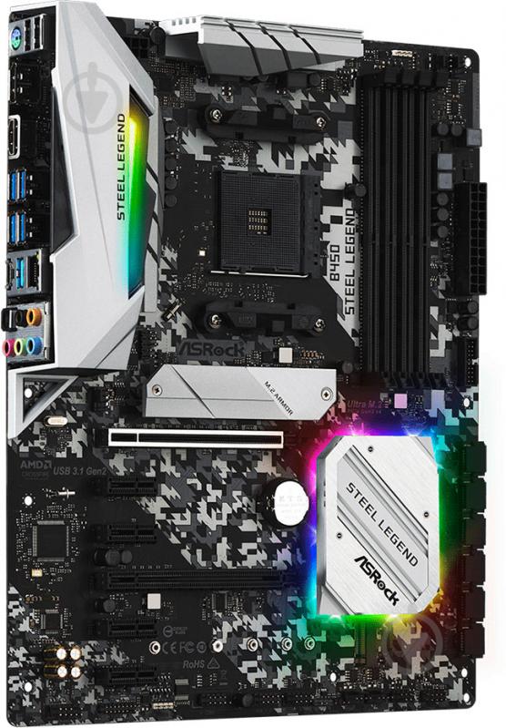 Материнская плата ASRock B450_STEEL_LEGEND (Socket AM4, AMD B450, ATX) - фото 4