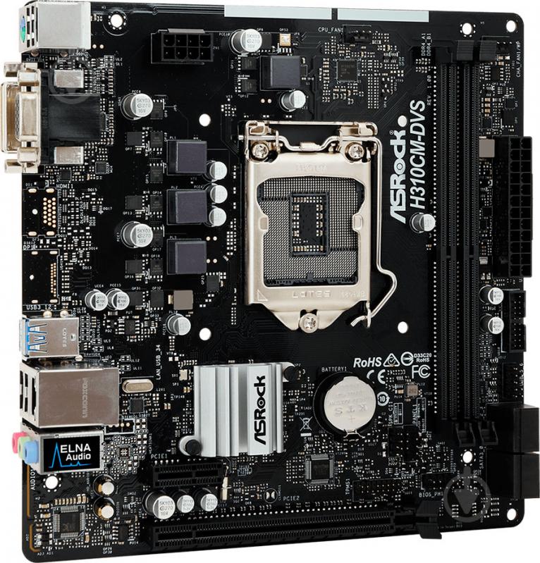 Материнская плата ASRock H310CM-DVS (Socket 1151, Intel H310, mirco ATX) - фото 4