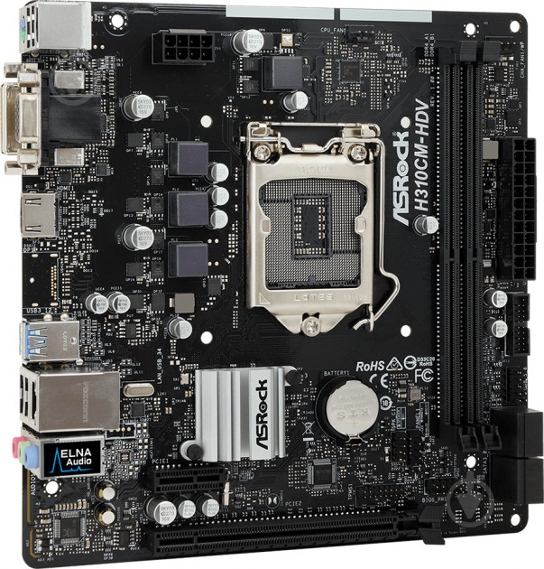 Материнская плата ASRock H310CM-HDV (Socket 1151, Intel H310, mirco ATX) - фото 4