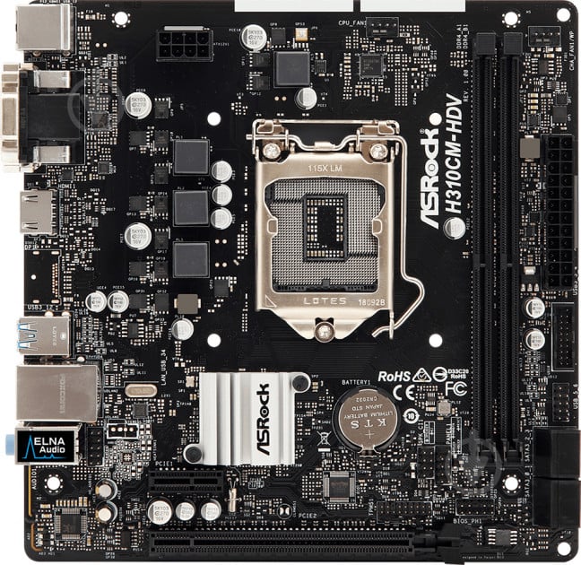 Материнская плата ASRock H310CM-HDV (Socket 1151, Intel H310, mirco ATX) - фото 2