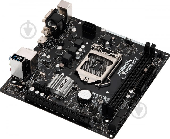 Материнская плата ASRock H310CM-HDV (Socket 1151, Intel H310, mirco ATX) - фото 3