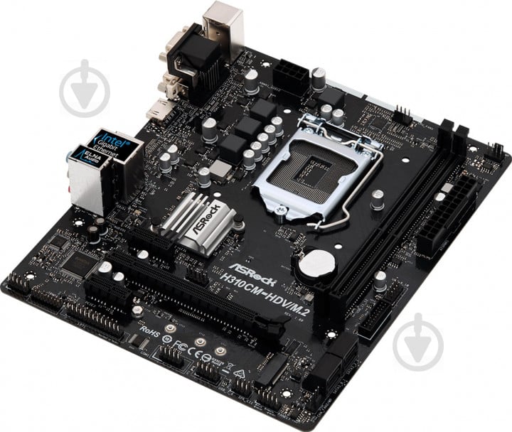 Материнська плата ASRock H310CM-HDV/M.2 (Socket 1151, Intel H310, mirco ATX) - фото 3