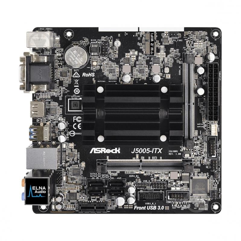 Материнская плата ASRock J5005-ITX (Integrated CPU, SoC, mini ITX) - фото 2