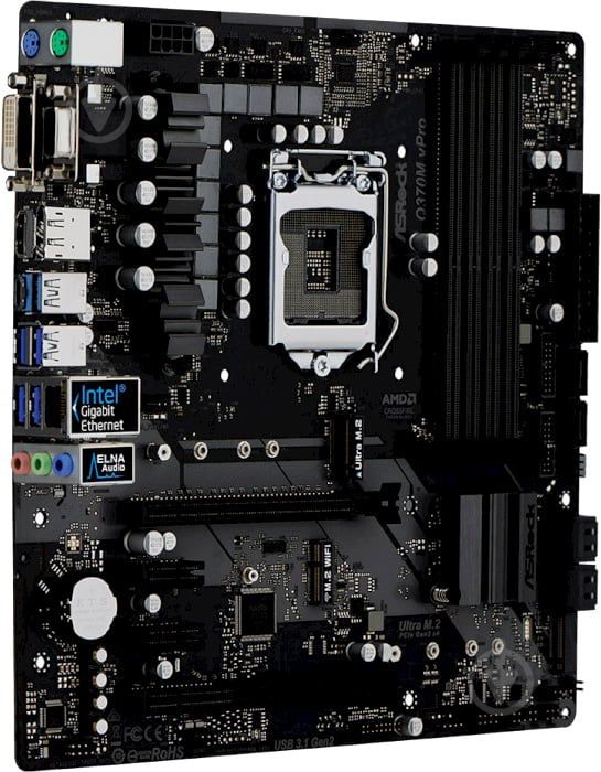 Материнская плата ASRock Q370M_VPRO (Socket 1151, Intel Q370, mirco ATX) - фото 3