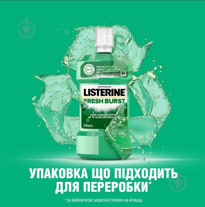 Ополіскувач для ротової порожнини Listerine Сплеск свіжості 250 мл - фото 5