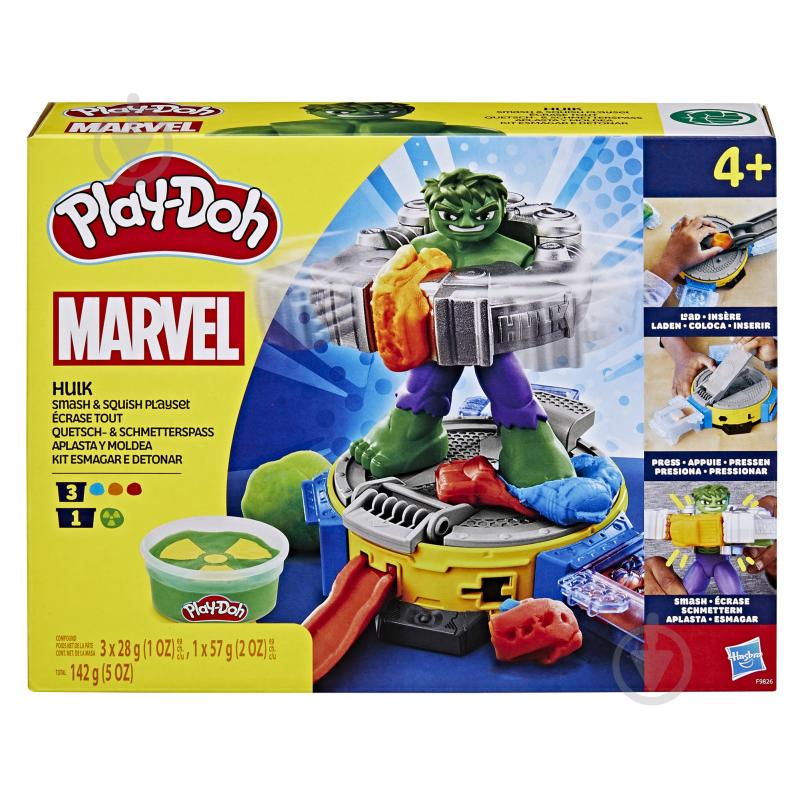 Набір для творчості Play-Doh з масою для ліплення Халк F9826 - фото 4