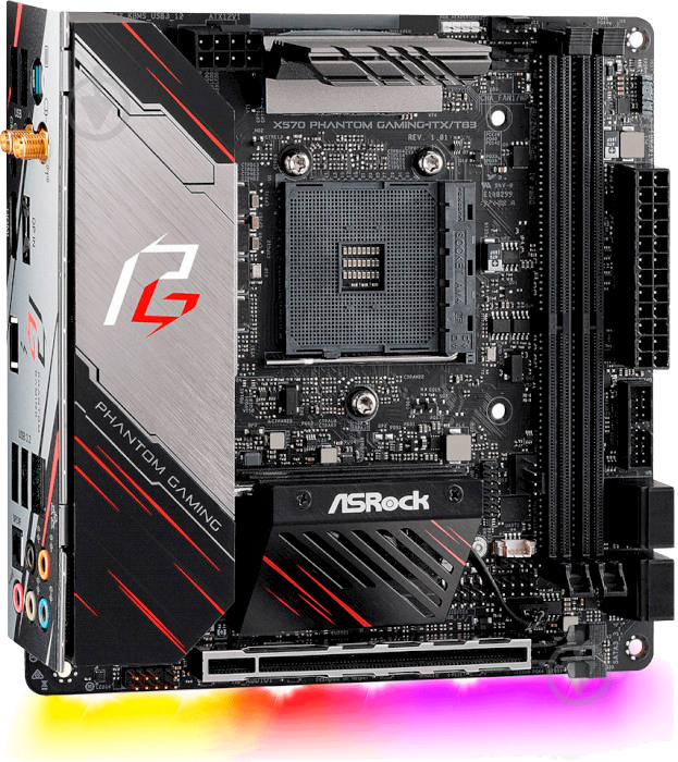 Материнська плата ASRock X570_PHANTOM_GAM-ITX/TB3 (Socket 1200, Intel Z490, mini ATX) - фото 2