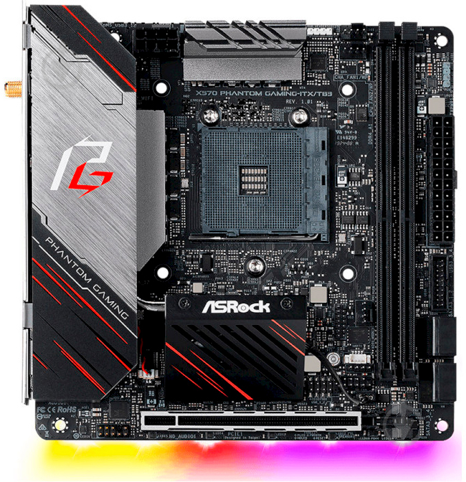 Материнская плата ASRock X570_PHANTOM_GAM-ITX/TB3 (Socket 1200, Intel Z490, mini ATX) - фото 1