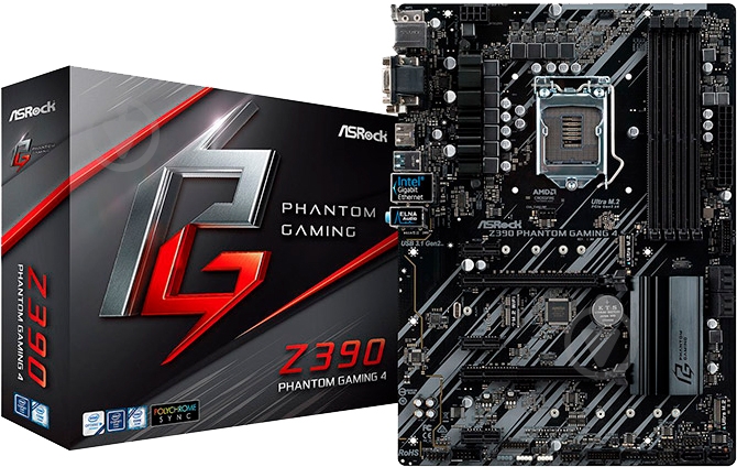 Материнська плата ASRock Z390_PHANTOM_GAMING_4 (Socket 1151, Intel Z390, ATX) - фото 4