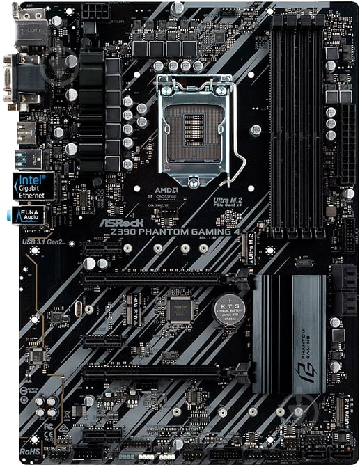 Материнська плата ASRock Z390_PHANTOM_GAMING_4 (Socket 1151, Intel Z390, ATX) - фото 1