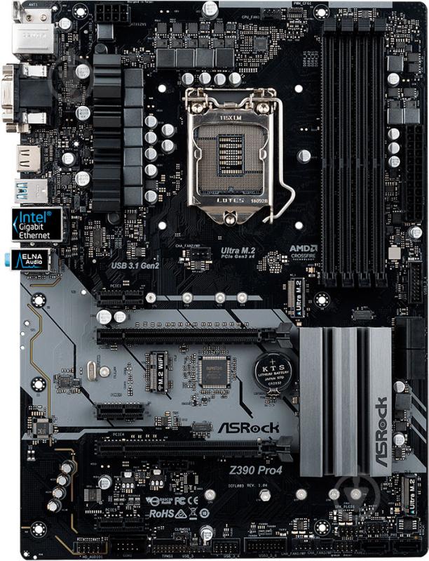 Материнская плата ASRock Z390 PRO4 (Socket 1151, Intel Z390, ATX) - фото 2