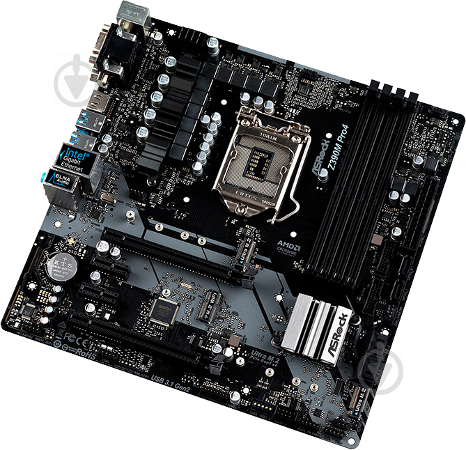 Материнська плата ASRock Z390M PRO4 (Socket 1151, Intel Z390, mirco ATX) - фото 2