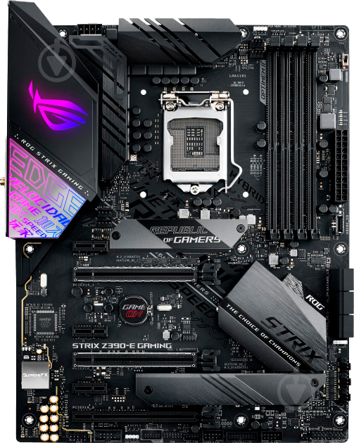 Материнская плата Asus ROG STRIX Z390-E GAMING (Socket 1151, Intel Z390, ATX) - фото 1