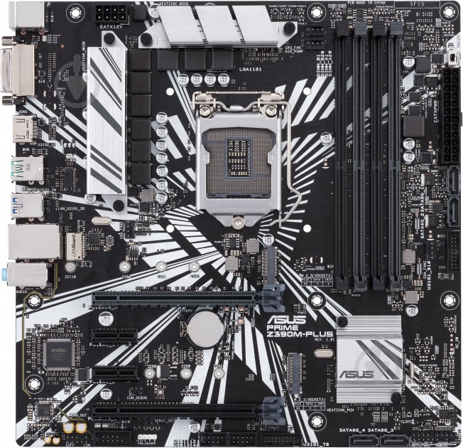 Материнська плата Asus PRIME Z390M-PLUS (Socket 1151, Intel Z390, mirco ATX) - фото 2