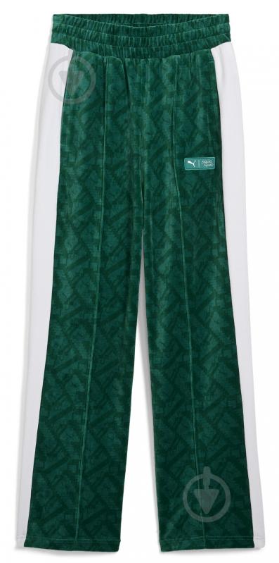 Брюки Puma PUMA X SQUID GAME T7 ICONIC STRAIGHT TRACK PANTS W 62743386 р. L зеленый - фото 1