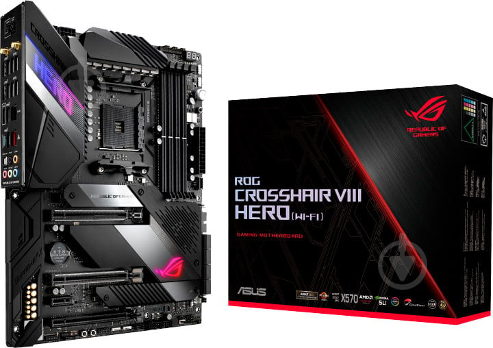 Материнская плата Asus ROG CROSSHAIR VIII HERO (Socket AM4, AMD X570, ATX) - фото 13