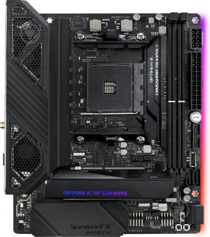 Материнская плата Asus CROSSHAIR_VIII_IMPACT (Socket AM4, AMD X570, mini DTX) - фото 4