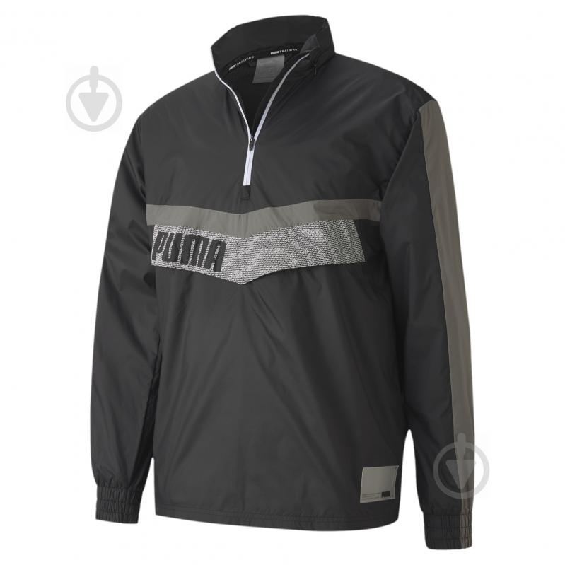 Вітрівка чоловіча весняна Puma Train Woven 1 2 Zip Jacket 51942901 р.S чорна - фото 1