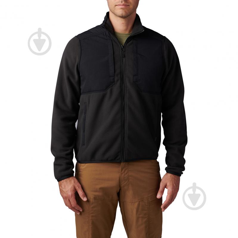 Кофта 5.11 Tactical Флисовая "Mesos Tech Fleece Jacket" 78038-019 р. XXL [1149] Combat Black - фото 1