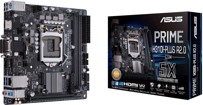 Материнская плата Asus PRIME H310I-PLUS R2.0 (Socket 1151, Intel H310, mini ITX) - фото 8