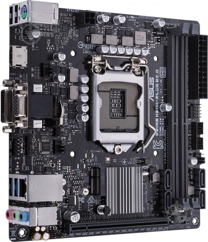 Материнская плата Asus PRIME H310I-PLUS R2.0 (Socket 1151, Intel H310, mini ITX) - фото 1