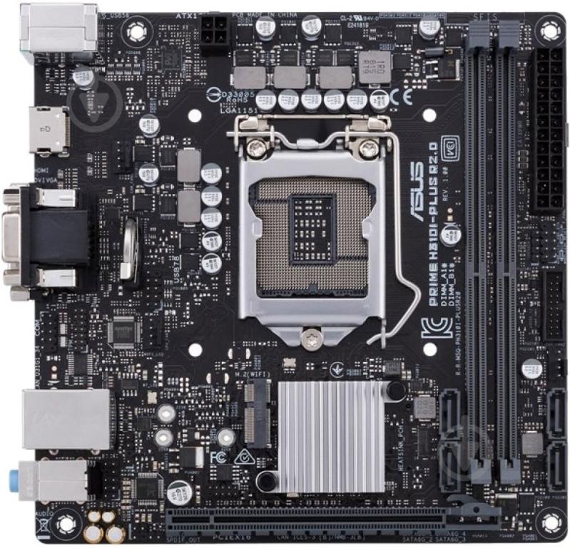 Материнская плата Asus PRIME H310I-PLUS R2.0 (Socket 1151, Intel H310, mini ITX) - фото 2