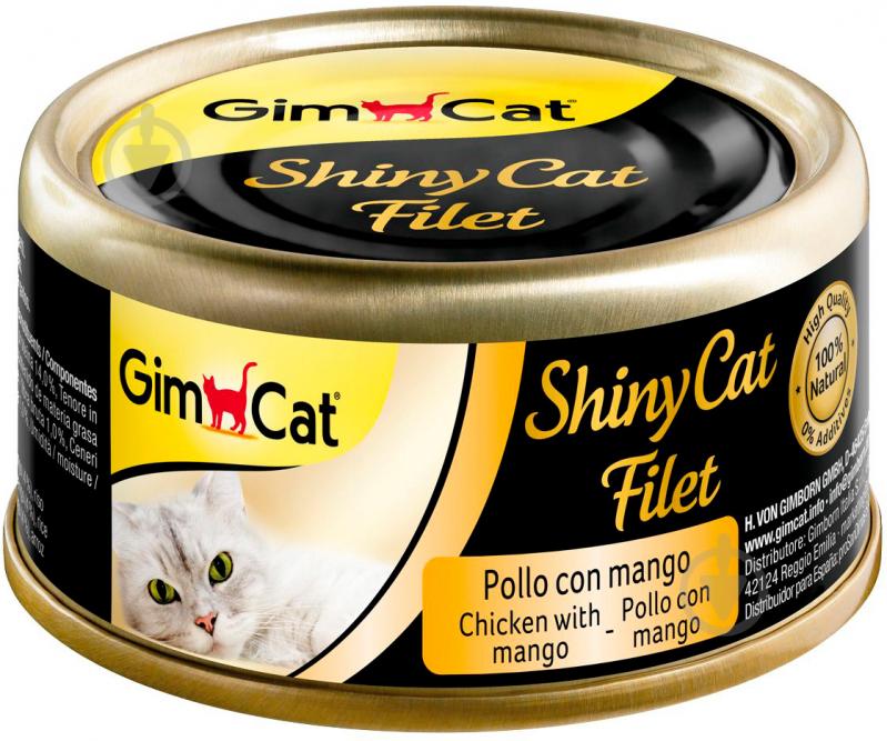 Консерва Gimpet ShinyCat Filet с курицей и манго 70 г - фото 1