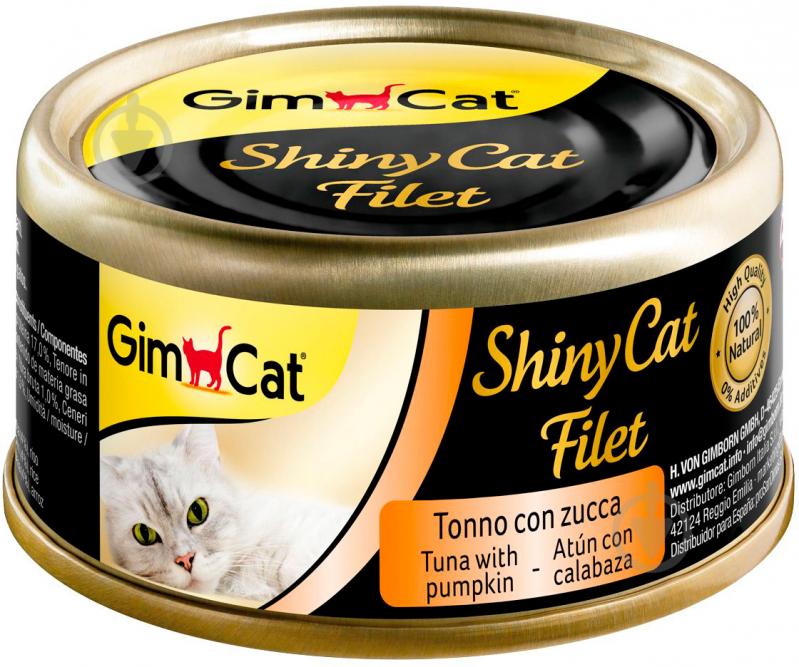 Консерва Gimpet ShinyCat Filet з тунцем і гарбузом 70 г - фото 1