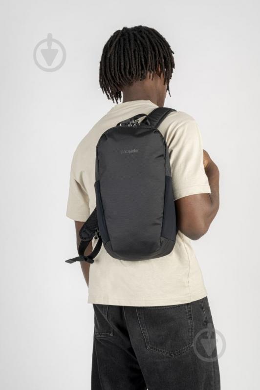 Рюкзак Pacsafe "антикрадій" V 12 л Tech Backpack чорний - фото 8