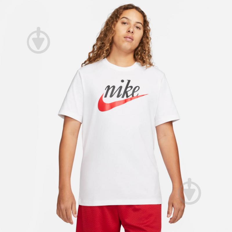 Футболка Nike M NSW TEE FUTURA 2 DZ3279-100 р.XL белый - фото 1