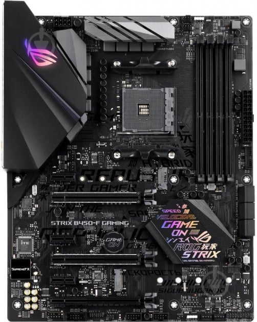 Материнская плата Asus ROG STRIX B450-F GAMING (Socket AM4, AMD B450, ATX) - фото 1