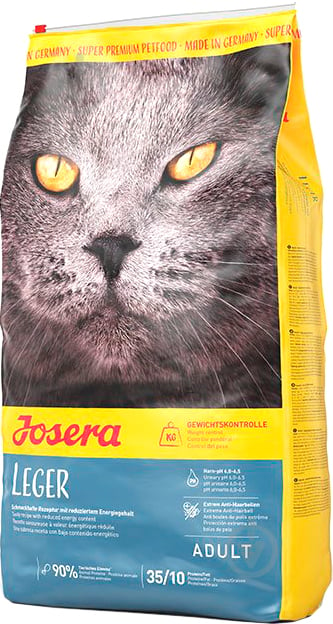 Корм Josera Leger Adult Light для малоактивних котів м'ясне борошно домашньої птиці 400 г - фото 1