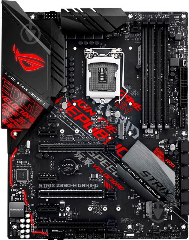 Материнська плата Asus ROG STRIX Z390-H GAMING (Socket 1151, Intel Z390, ATX) - фото 1