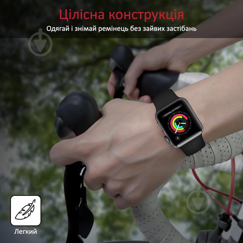 Ремешок Promate Loop-40XL для Apple Watch 38-40 мм 1/2/3/4/5/6/7/SE black loop-40xl.black - фото 3